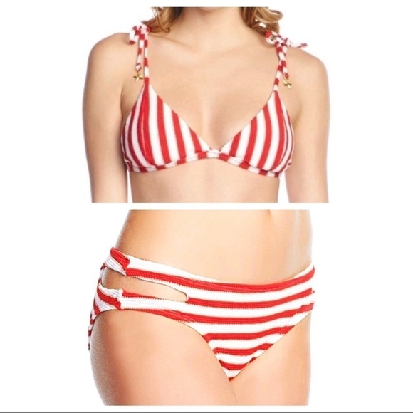 🆕 Sexy starfish striped padded triangle bi… - Picture 1 of 14